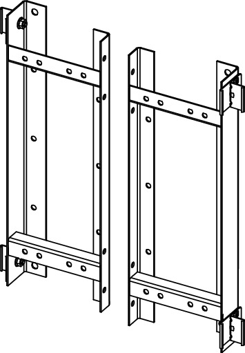 Рамки для крепления опорных пластин модуля TECE Geronto сталь 2 шт 9820437