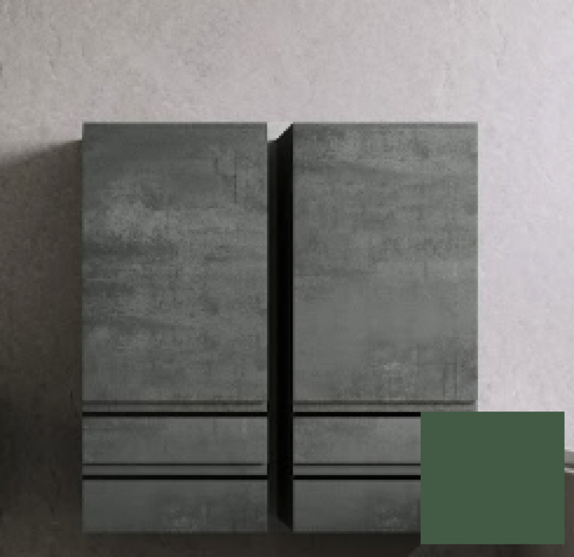 Шкафчик для ванной подвесной Kolpa San Alexis A 1011 450x1010x320 мм МДФ зеленый 547310