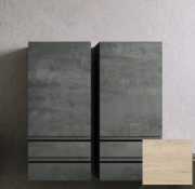 Шафка для ванної підвісна Kolpa San Alexis A 1011 450x1010x320 мм МДФ дерево 546330