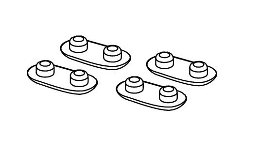 Опорные накладки для сиденья TECE TECEone 4 шт 9820423