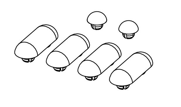 Повний комплект опорних накладок TECE TECEone 9820583