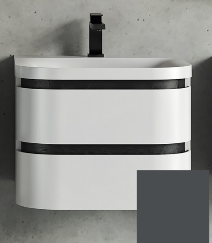 Тумба с раковиной Kolpa San Vittoria OUV 60 600x500x472 мм МДФ темно-серый 547010