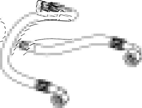 Комплект армированных шлангов для унитаза-биде TECE TECEone для холодной и горячей воды 9820471