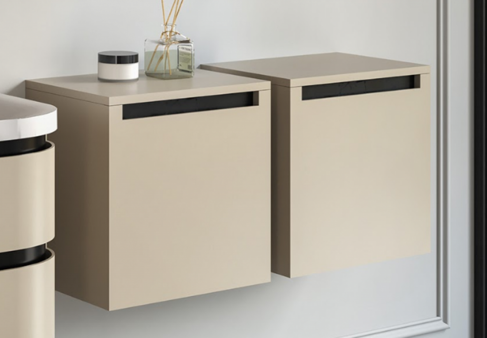 Шафка для ванної підвісна Kolpa San Vittoria OV 45 450x450x325 мм МДФ бежева 547120