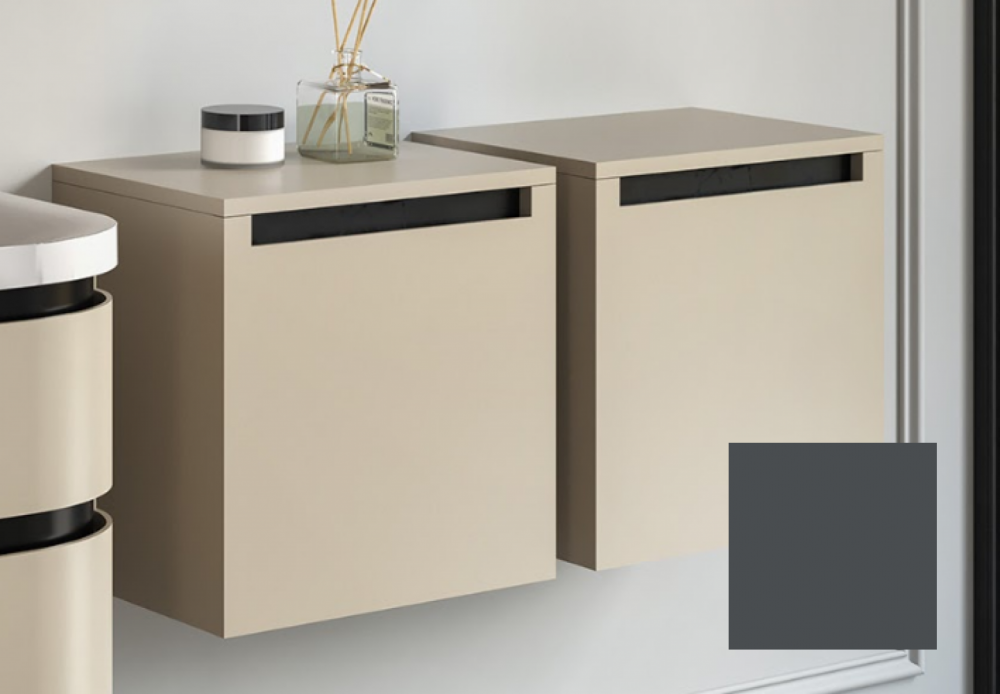 Шафка для ванної підвісна Kolpa San Vittoria OV 45 450x450x325 мм МДФ темно-сірий 547130