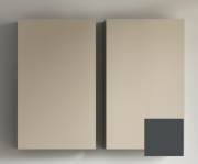 Шафка для ванної підвісна Kolpa San Vittoria V 702/20 450x700x200 мм МДФ темно-сірий 547150