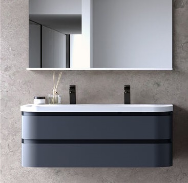 Тумба с раковиной Kolpa San Vittoria OUV 120 1200x500x472 мм МДФ темно-серый 547070