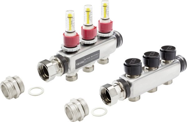 Подовжувач для нарощування колектора опалювального контуру TECE TECEfloor з витратомірами 3 контури 77310023