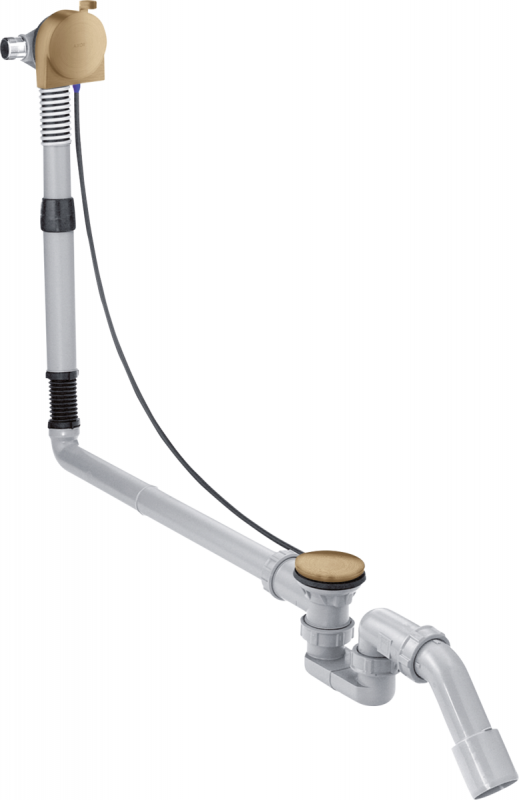 Слив-перелив для нестандартных ванн Hansgrohe Axor Exafill S с наполнением шлифованная бронза 58317140