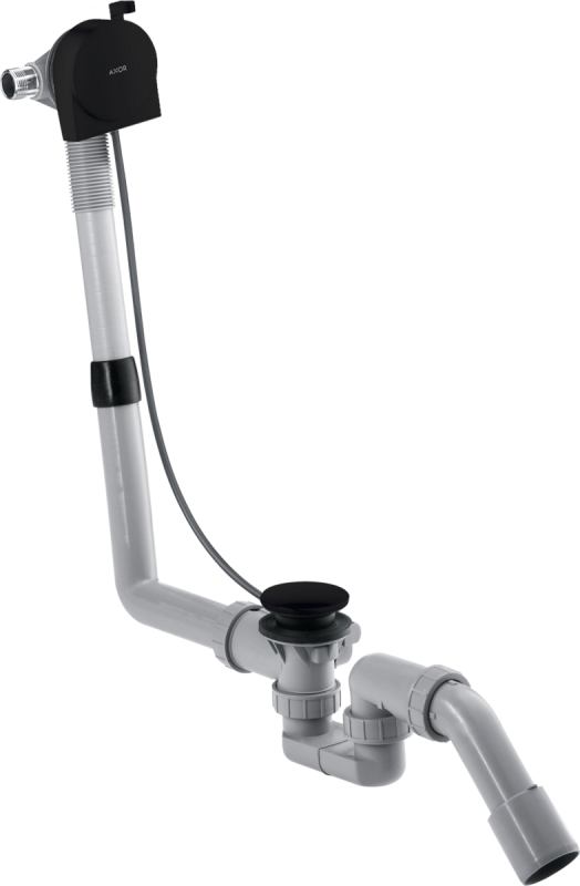 Слив-перелив для стандартных ванн Hansgrohe Axor Exafill S с наполнением матовый черный 58307670