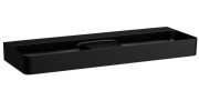 Раковина для ванної Laufen Val 120х42 см подвійна без отворів під змішувач кераміка чорний матовий H8142827161091