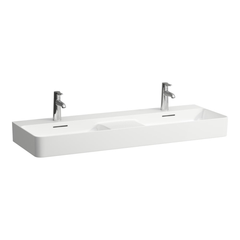 Раковина для ванної Laufen Val 120х42 см подвійна кераміка білий матовий H8142827571041