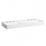 Раковина для ванной Laufen Val 120х42 см двойная с 3 отверстиями для каждой чаши керамика белый с покрытием LCC H8142824001581
