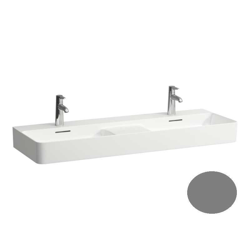 Раковина для ванной Laufen Val 120х42 см двойная керамика графит матовый H8142827581041