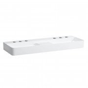 Раковина для ванной Laufen Val 120х42 см двойная с 3 отверстиями для каждой чаши керамика белый с покрытием LCC H8142824001581