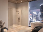 Душевая стенка Kolpa San Calypso WO 140-UNI SBR 140х200 см профиль серебро/прозрачное стекло Clean Coat 517560