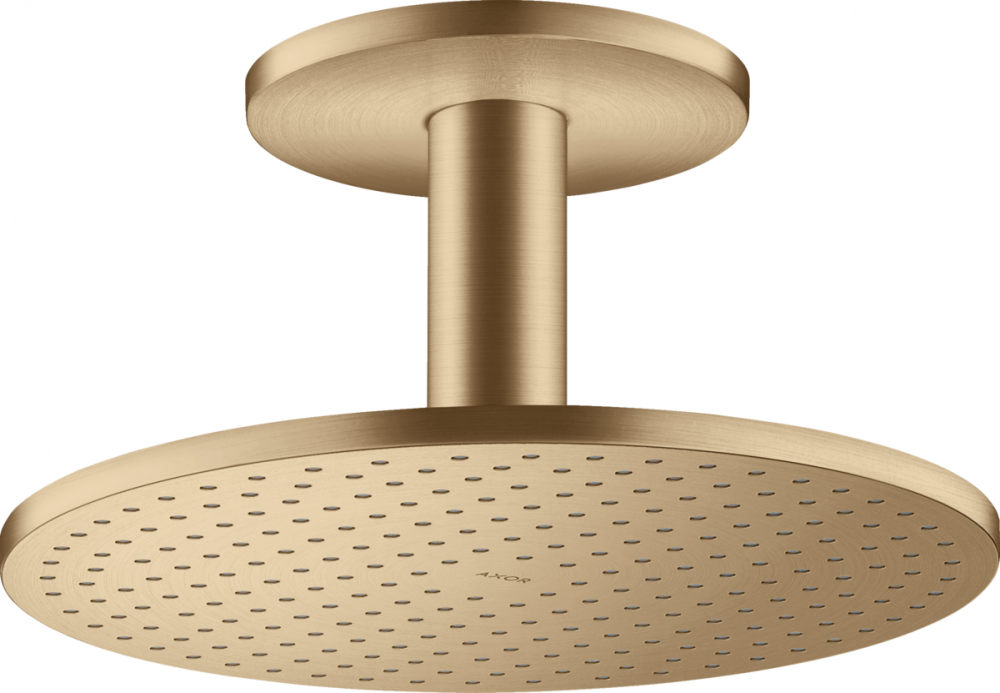 Верхний душ Hansgrohe Axor ShowerSolutions Ø300 мм 2 режима с потолочным подсоединением шлифованная бронза 35304140