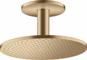 Верхний душ Hansgrohe Axor ShowerSolutions Ø300 мм 2 режима с потолочным подсоединением шлифованная бронза 35304140