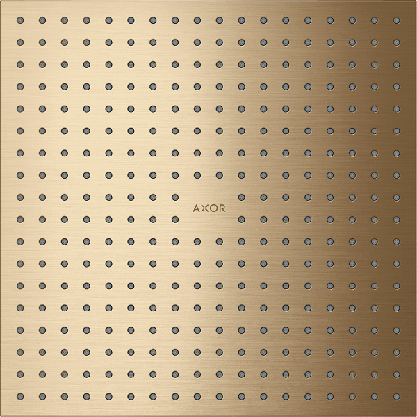 Верхний душ Hansgrohe Axor ShowerSolutions 300х300 мм 1 режим потолочный монтаж шлифованная бронза 35317140