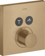Термостат прихованого монтажу Hansgrohe Axor ShowerSolutions 2 споживача шліфована бронза 36715140
