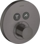 Термостат прихованого монтажу Hansgrohe Axor ShowerSolutions 2 споживача шліфований чорний хром 36723340