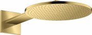 Верхний душ Hansgrohe Axor ShowerSolutions Ø300 мм 1 режим с держателем полированное золото 35300990
