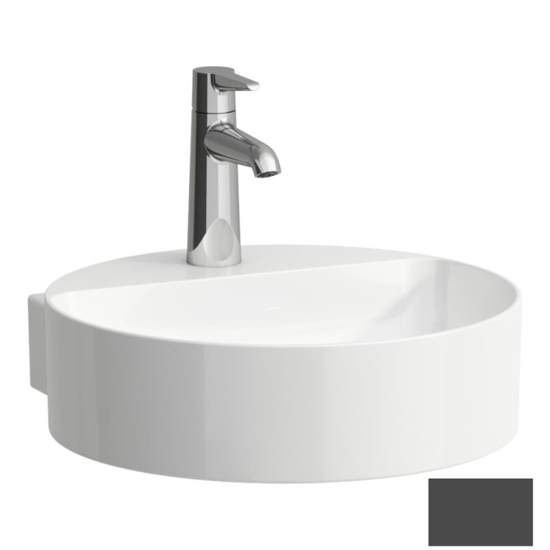 Мини-раковина для ванной Laufen Val 40х42,5 см с 1 отверстием без перелива керамика графит матовый H8112817581111