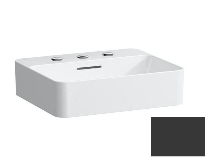 Раковина для ванной Laufen Val 45х38 см с 3 отверстиями под смеситель керамика графит матовый H8122807581081