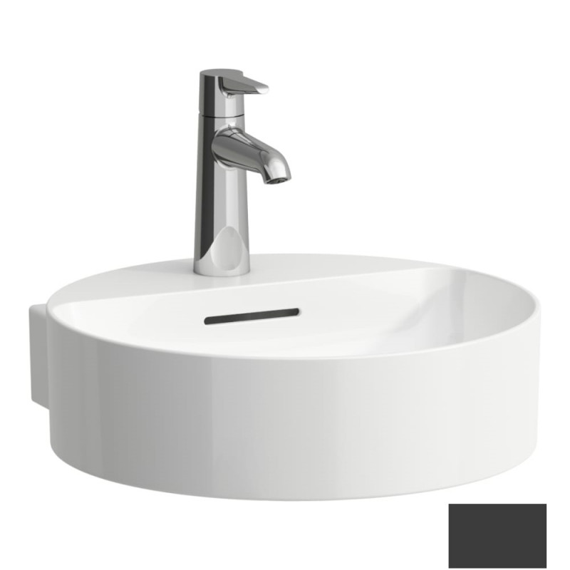 Мини-раковина для ванной Laufen Val 40х42,5 см с 1 отверстием под смеситель керамика графит матовый H8112817581041