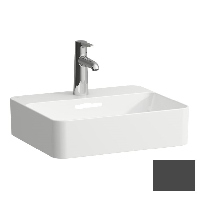 Раковина для ванной Laufen Val 45х38 см с 1 отверстием без перелива керамика графит матовый H8122807581111