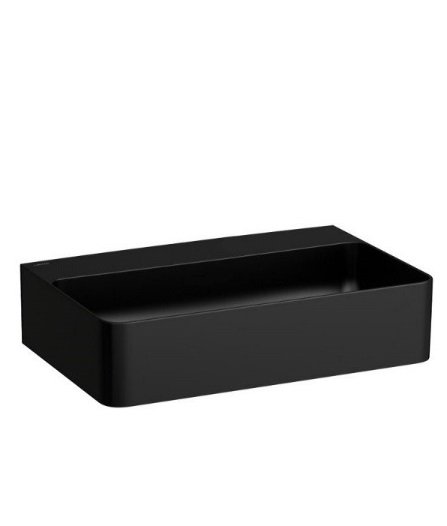 Раковина для ванной Laufen Val 45х38 см с 3 отверсиями без перелива керамика черный матовый H8122807161581