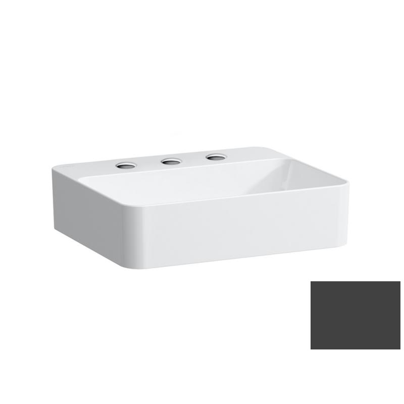 Раковина для ванной Laufen Val 45х38 см с 3 отверсиями без перелива керамика графит матовый H8122807581581