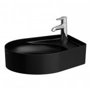 Раковина для ванной Laufen Val 50х40 см с 1 отверстием без перелива керамика черный матовый H8122817161111