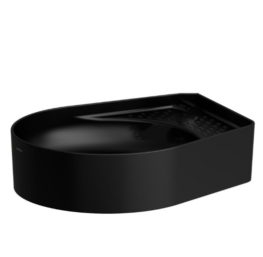 Раковина для ванной Laufen Val 50х40 см без отверстий без перелива керамика черный матовый H8122817161121