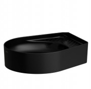 Раковина для ванной Laufen Val 50х40 см без отверстий без перелива керамика черный матовый H8122817161121