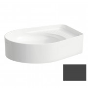 Раковина для ванной Laufen Val 50х40 см без отверстий без перелива керамика графит матовый H8122817581121