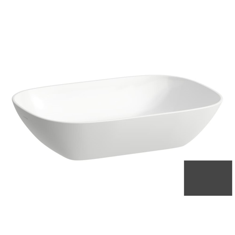 Раковина для ванной Laufen Ino 50х36 см без перелива керамика графит матовый H8123027581121