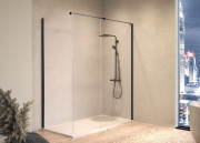 Душевая кабина Kolpa San Calypso WIN 140X90-UNI B профиль черный/прозрачное стекло Clean Coat 517680