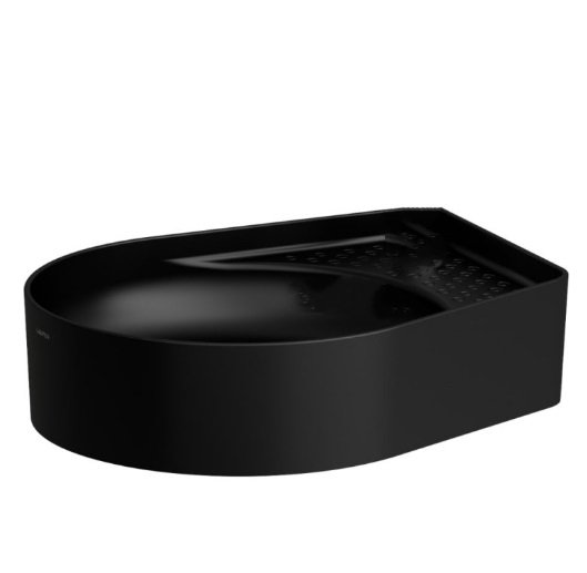 Раковина для ванної Laufen Val 50х40 см без отворів без переливу кераміка чорний матовий H8122817161121