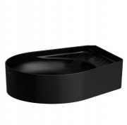 Раковина для ванної Laufen Val 50х40 см без отворів без переливу кераміка чорний матовий H8122817161121