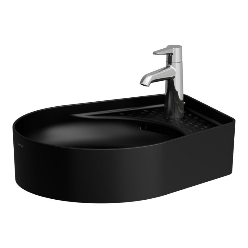 Раковина для ванной Laufen Val 50х40 см с 1 отверстием под смеситель керамика черный матовый H8122817161041