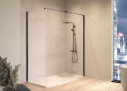 Душова кабіна Kolpa San Calypso WIN 140X100-UNI B профіль чорний/прозоре скло Clean Coat 517690