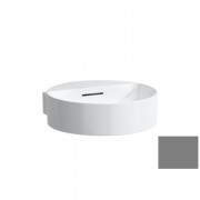 Мини-раковина для ванной Laufen Val 40х42,5 см без отверстий с шлифованным низом керамика графит матовый H8132817581091