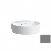 Міні-раковина для ванної Laufen Val 40х42,5 см без отворів із шліфованим низом кераміка графіт матовий H8132817581091