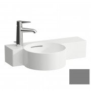 Міні-раковина для ванної Laufen Val 55х31,5 см з 1 отвором та полицею праворуч кераміка графіт матовий H8152837581051