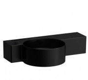 Мини-раковина для ванной Laufen Val 55х31,5 см без отверстий и полкой справа керамика черный матовый H8152837161421