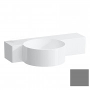 Мини-раковина для ванной Laufen Val 55х31,5 см без отверстий и полкой справа керамика графит матовый H8152837581421