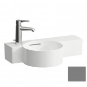 Мини-раковина для ванной Laufen Val 55х31,5 см с 1 отверстием подрезаемая керамика графит матовый H8152837588111