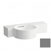 Мини-раковина для ванной Laufen Val 55х31,5 см без отверстий подрезаемая керамика графит матовый H8152837588131