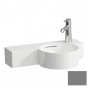 Мини-раковина для ванной Laufen Val 55х31,5 см с 1 отверстием и полкой слева керамика графит матовый H8152847581061